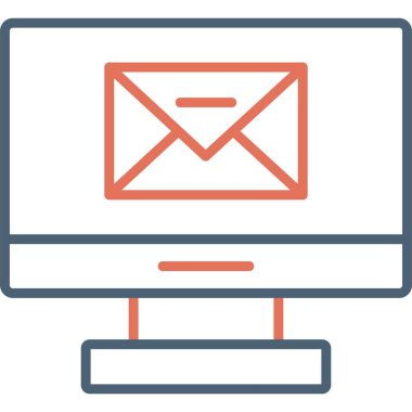 E-posta. Web simgesi basit illüstrasyon 