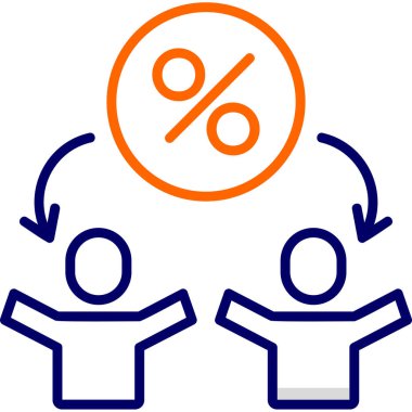 Komisyon modern simge vektör illüstrasyonu