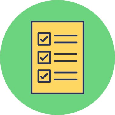 Kontrol listesi simgesi vektör illüstrasyonu