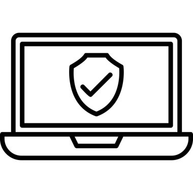 Bilgisayar. Web simgesi basit illüstrasyon