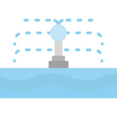 Su. Web simgesi basit illüstrasyon