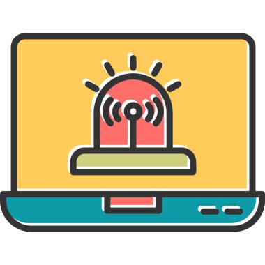 Kötü amaçlı web simgesi basit illüstrasyon