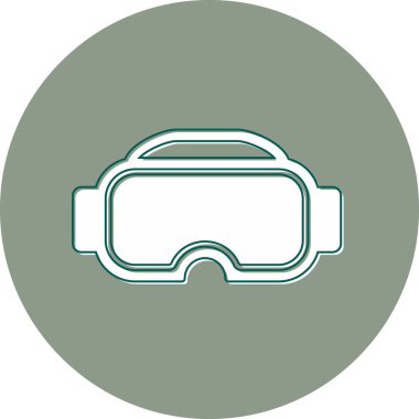Vr gözlük modern simge, vektör illüstrasyonu 