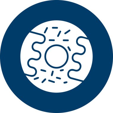 Çörek ikonu. İnce çizgi işareti. vektör illüstrasyonu