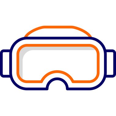 Vr gözlük modern simge, vektör illüstrasyonu 