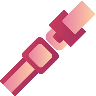 Koruma ikonu için emniyet kemeri. Araba ya da uçak için güvenlik ekipmanları. Düz biçimli vektör illüstrasyonu. 