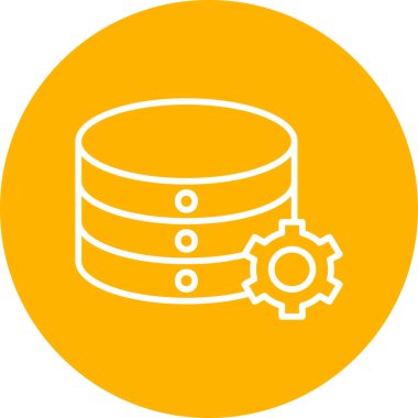 veritabanı. Web simgesi vektör illüstrasyonu