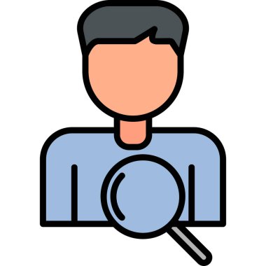 Arama simgesi vektör illüstrasyonu