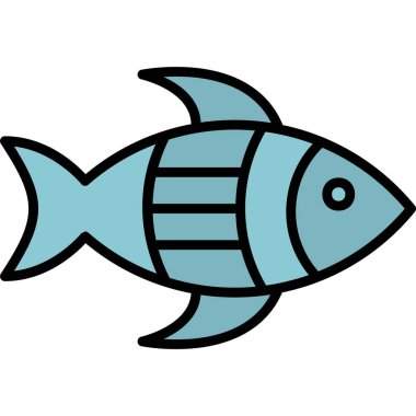 Balık. Web simgesi basit illüstrasyon