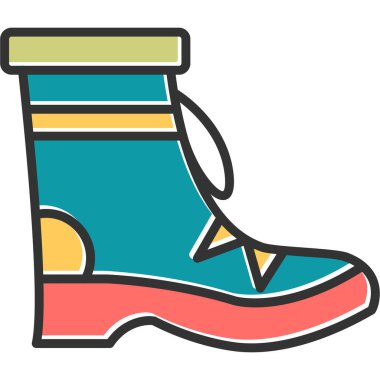 Boot. Web simgesi vektör illüstrasyonu