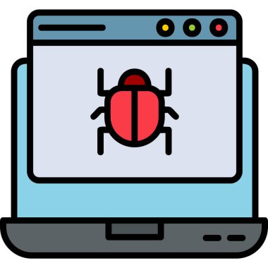 Böcek. Web simgesi basit illüstrasyon