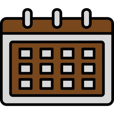 Takvim simgesi, vektör illüstrasyonu basit tasarım