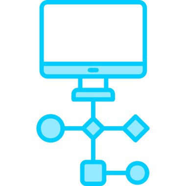 Çalışma akışı modern simgesi, vektör illüstrasyonu 