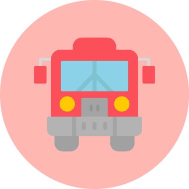 Otobüs. Web simgesi basit illüstrasyon