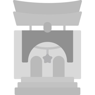 Bina. Web simgesi basit illüstrasyon