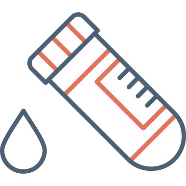 Test tübü simgesinin vektör illüstrasyonu 