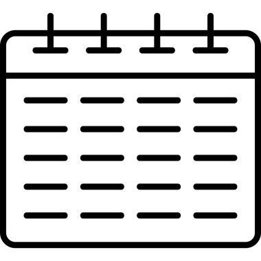 Takvim simgesi, vektör illüstrasyonu basit tasarım