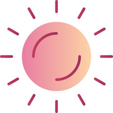 Güneş simgesinin vektör illüstrasyonu 