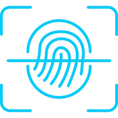 parmak izi tarayıcı, ağ simgesi.