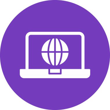 Bilgisayar. Web simgesi basit illüstrasyon