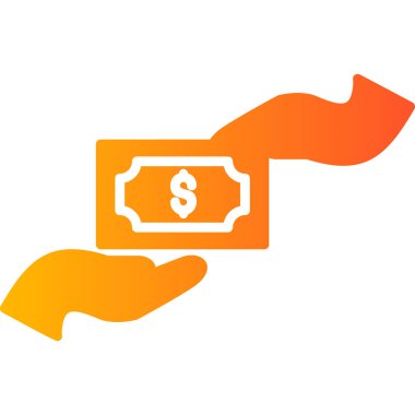 Rüşvet modern simge vektör illüstrasyonu