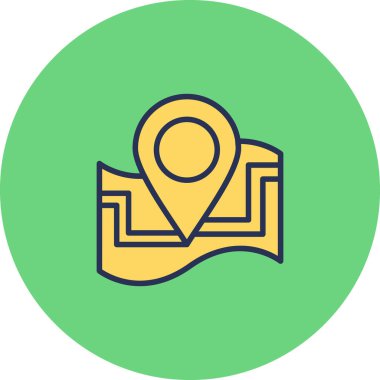 Route modern vector icon illustration