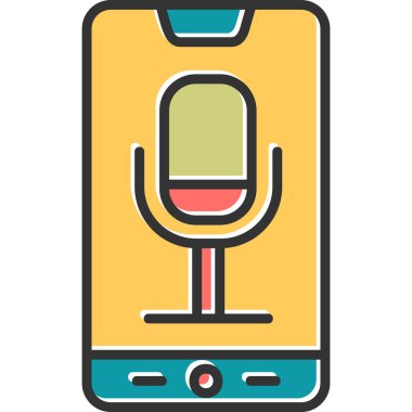 Phone Recording modern vector icon illustration