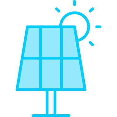 Güneş paneli ikon vektör illüstrasyonu