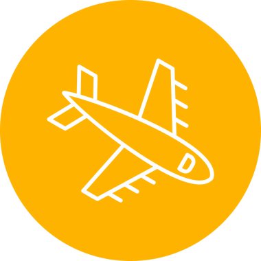 Uçak. Web simgesi basit illüstrasyon