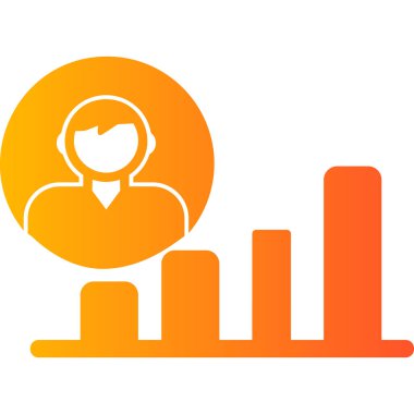 Kariyer tanıtımı modern simge, vektör illüstrasyonu