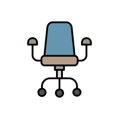 ofis koltuğu simgesi, vektör illüstrasyon tasarımı