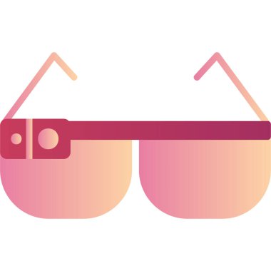 Akıllı Gözlük, illüstrasyon, beyaz arkaplan üzerindeki vektör.