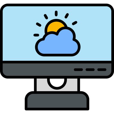 Hava durumu modern simgesi, vektör illüstrasyonu