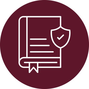 Kitap güvenliği simgesi, modern tasarım illüstrasyonu