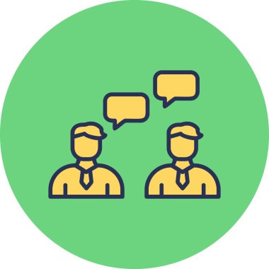 Çalışma sohbeti modern simge, vektör illüstrasyonu