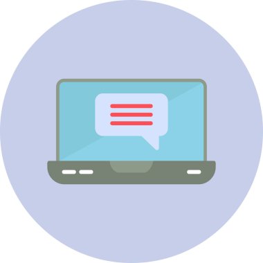 Çevrimiçi İletişim simgesi vektör illüstrasyonu