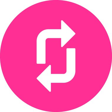 Modern simge, vektör illüstrasyonunu döndür