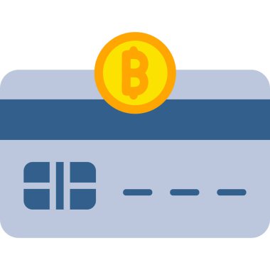Bitcoin Bankacılık Kredi Kartı İllüstrasyonu 