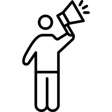 Eylemcilik. Web simgesi basit illüstrasyon