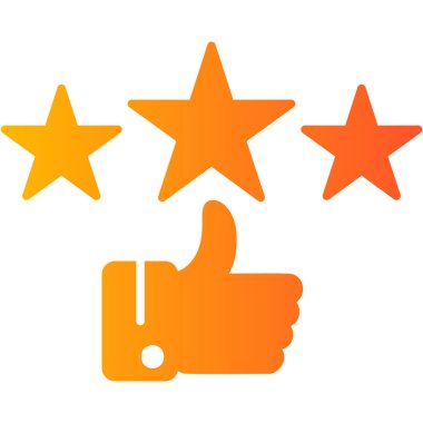 star rating icon. flat illustration of stars vector icons for web