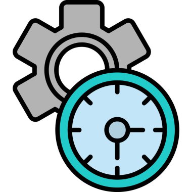 Çalışma Saati, zaman yönetimi vektör illüstrasyonu