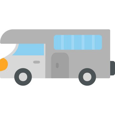 Karavan karavan web simgesi basit illüstrasyon