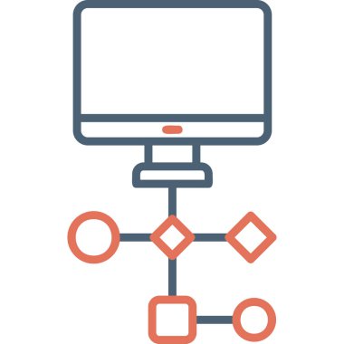 Çalışma akışı modern simgesi, vektör illüstrasyonu 
