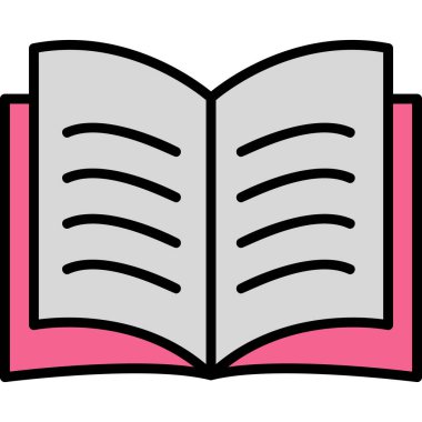 Kitap simgesi, modern tasarım illüstrasyonu