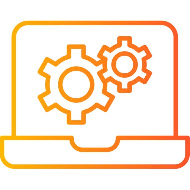 Bilgisayar. Web simgesi basit illüstrasyon
