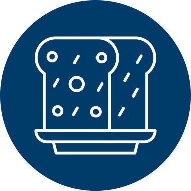 Ekmek düzlüğü simgesi, basit illüstrasyon