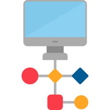 Çalışma akışı modern simgesi, vektör illüstrasyonu 