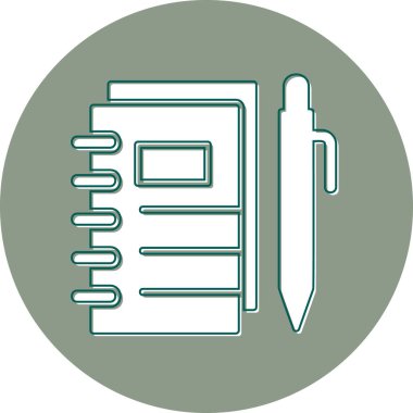 Not defteri web simgesi, vektör çizim