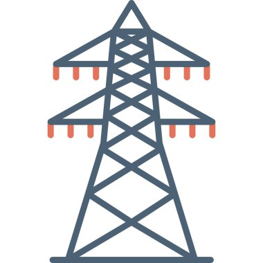 elektrik güç kulesi ikon vektör illüstrasyon tasarımı