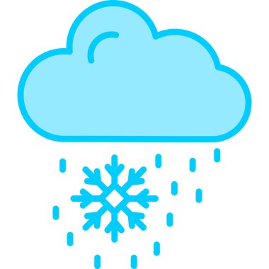 Kar yağıyor. Web simgesi vektör illüstrasyonu